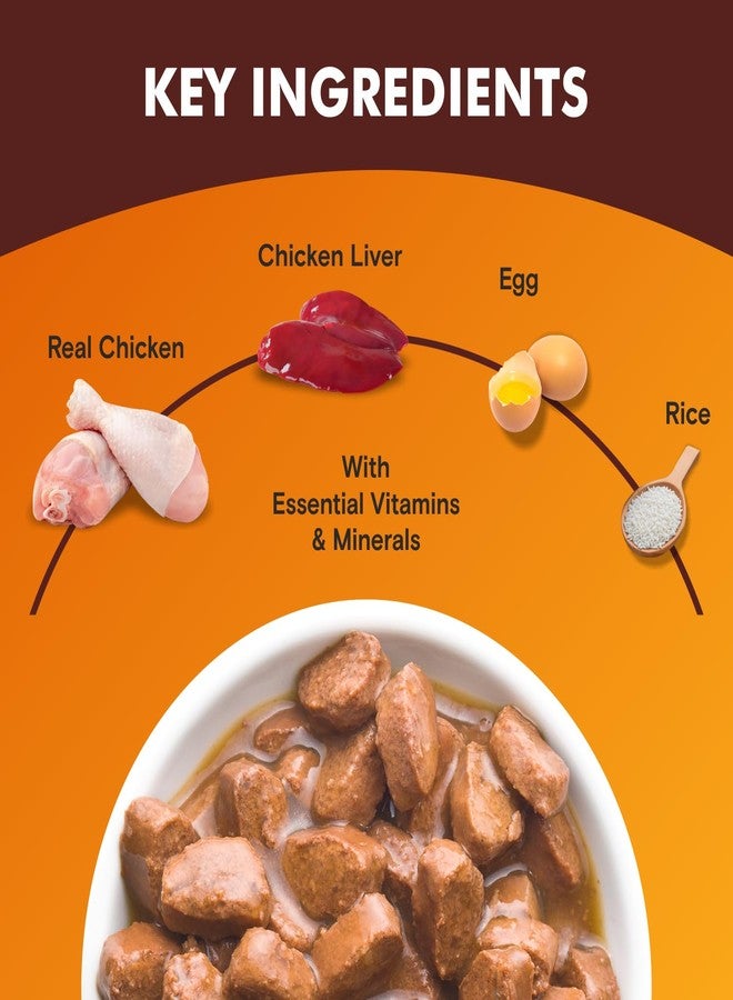 Meat Up Puppy Wet Dog Food (8 x 70g) 560g + 560g (Free) 1120g| Real Chicken in Gravy| Buy 1 Get 1 | Healthy Digestion | Promotes Health & Vitality | Complete and Balanced Meal - Image 3