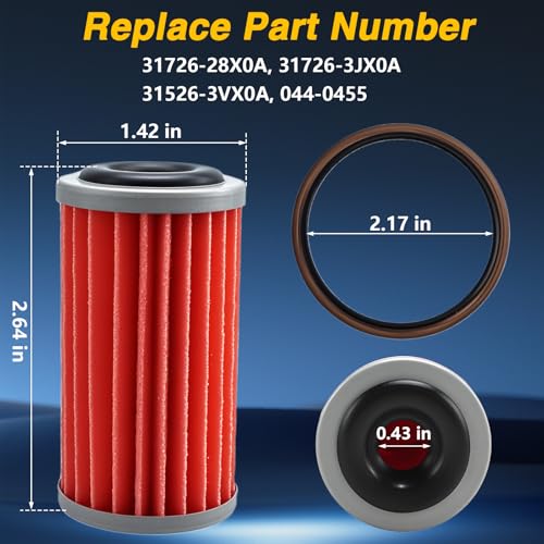 EVRBUL Transmission Oil Filter with Gasket Compatible with Nissan Altima Murano Sentra Pathfinder Rogue Infiniti QX60 Replace #: 31726-28X0A, 31526-3VX0A - Image 5