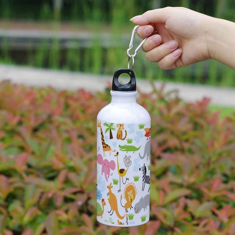 FirseBUY Cartoon Animals Printed Aluminum Water Bottle EcoFriendly and BPA Free for Boys and Girls - Image 2