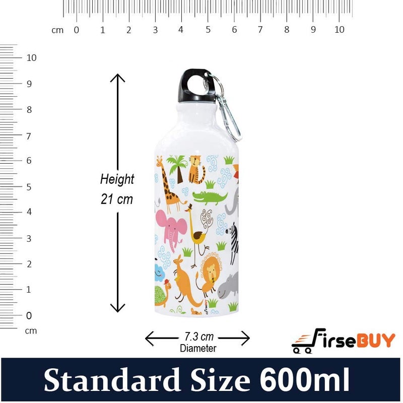 FirseBUY Cartoon Animals Printed Aluminum Water Bottle EcoFriendly and BPA Free for Boys and Girls - Image 4