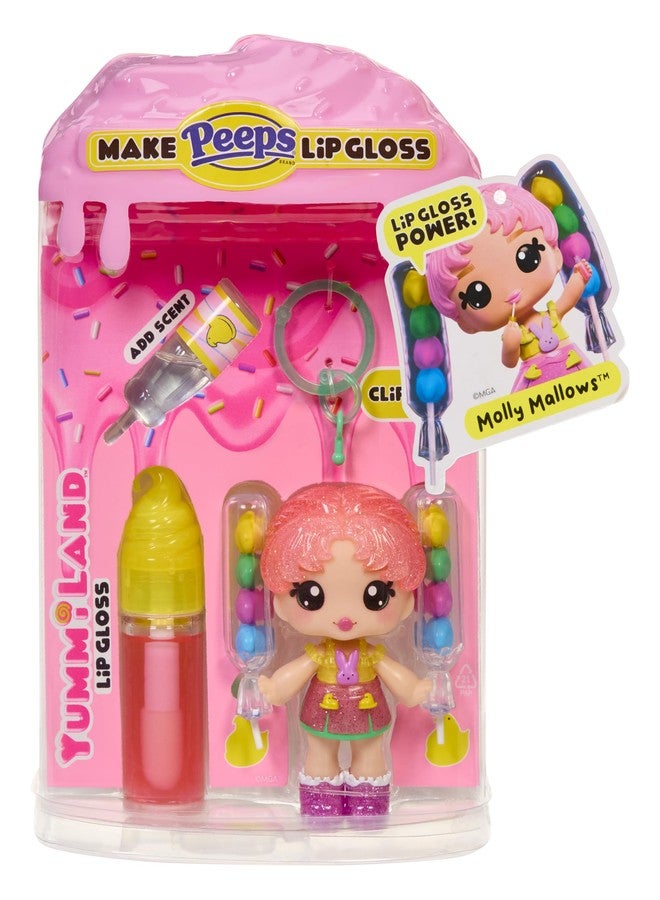 Yummiland x PEEPS Lip Gloss Doll- Molly Mallows with Scented Lip Gloss, Ages 4+ - Image 1