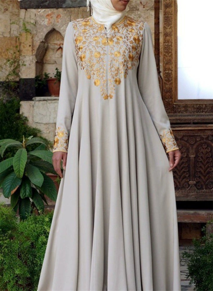 general Casual and Simple Ethnic Style Printed Fashionable Long Robe, Long Dress - Image 1