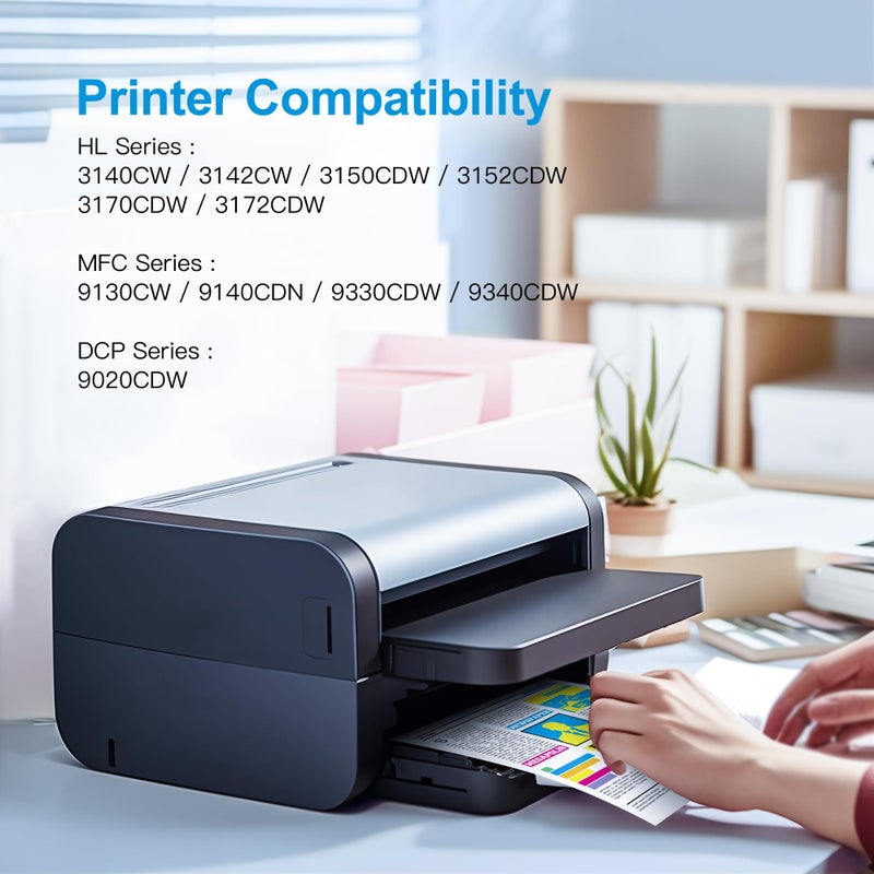 Uniwork Compatible Toner Cartridges for Brother TN-241/245 for Brother DCP-9020CDW DCP-9015CDW HL-3140CW HL-3150CDW HL-3170CDW MFC-9330CDW MFC-9140CDN MFC-9340CDW MFC-9130CW (Package may vary) - Image 2