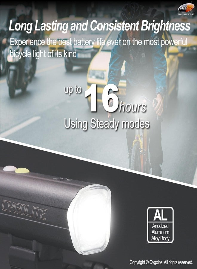 Cygolite Velocity SL 1000 Lumen Bicycle Light-Anodized Aluminum Alloy- 9 Light Modes- Fine Tunable Brightness- Compact IP67 Waterproof- Secure Hard Mount- USB-C Recharge- Road,Mountain,Commuter Bikes - Image 4
