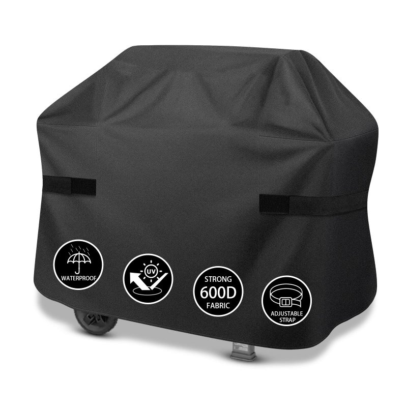 ZHSX Grill Cover,51 inch Heavy Duty Waterproof Grill Cover for Outdoor Grill,600D Anti-UV Fade-Resistant Barbecue Gas Cover with Adjustable Straps for Weber,Genesis,Charbroil and More Grills - Image 1