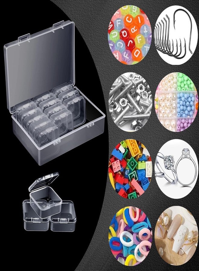 TecoKart® 15 Pcs Jewellery Organisers – Transparent Jewellery Box with 15 Mini Storage Boxes, Earring Organizer Box for Rings, Beads, & Nail Art, Durable Jewellery Box Organisers for Neat Storage - Image 5