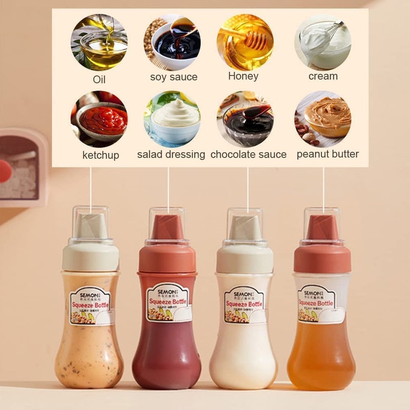 ASHTAAPAD Squeeze Bottle Condiment Bottles Hot Sauce Dispenser Refillable Five Hole Container with Lid Squirt Bottle Sauce Dispenser Ketchup Bottle Pack of 1 3 - Image 3