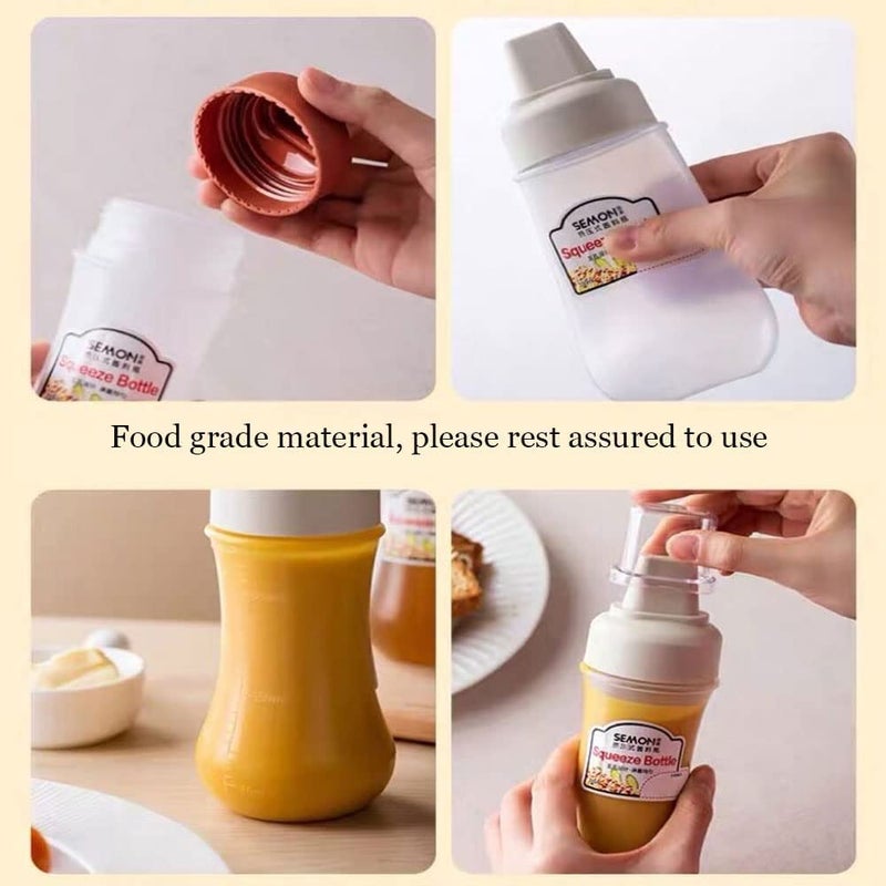 ASHTAAPAD Squeeze Bottle Condiment Bottles Hot Sauce Dispenser Refillable Five Hole Container with Lid Squirt Bottle Sauce Dispenser Ketchup Bottle Pack of 1 3 - Image 5