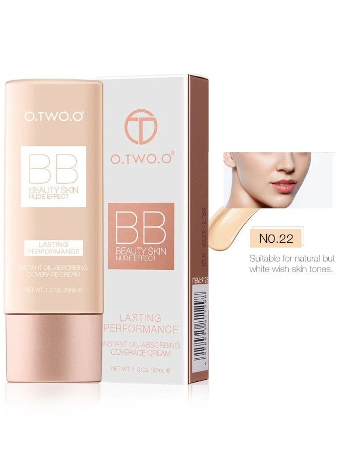 O.TWO.O O TWO O Liquid Foundation BB Cream 30ml Full Coverage Lightweight Long Lasting Makeup Base - Image 1