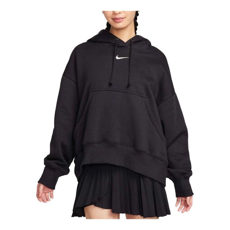 Nike (WMNS) Nike Sportswear Phoenix Fleece Over Oversized Pullover Hoodie Asia Sizing 'Black' - Image 1