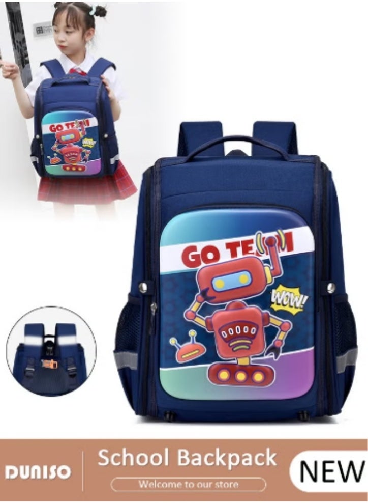 DUNISO New Kids' Schoolbag | Robot Print, Cute & Spine - Protecting - Image 1