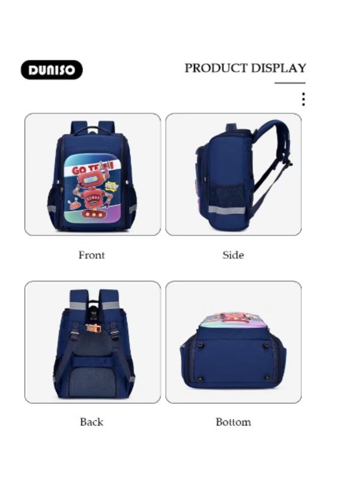 DUNISO New Kids' Schoolbag | Robot Print, Cute & Spine - Protecting - Image 4