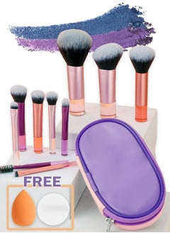 Colored brush + purple bag