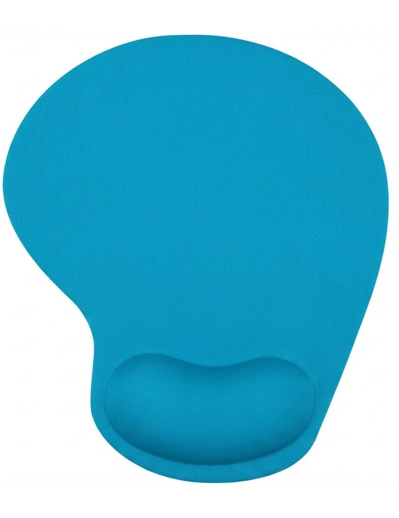 Ergonomic Mouse Pad with Gel Wrist Rest , Non-Slip Soft Memory Foam Mouse Mat, Comfortable Wrist Support Pad for Laptop, PC, Office, Home, Gaming & Work - Blue