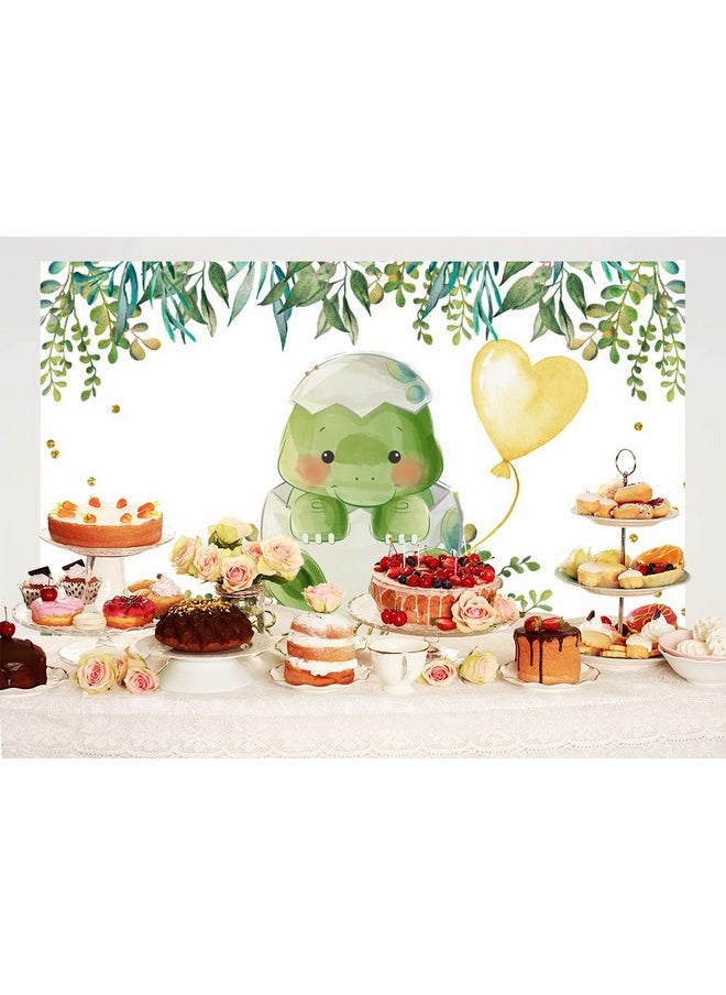 Ticuenicoa - 5X3Ft Cartoon Dinosaur Baby Shower Backdrop For Kids Wild Forest Baby Shower Photography Background Cake Table Banner Decoration Woodland Animals 1St Birthday Photo Booth Studio Props - Image 1