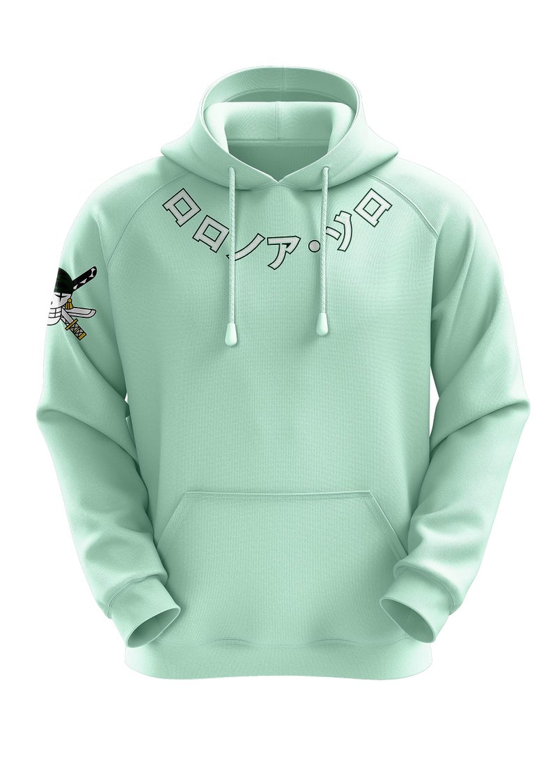 crazymonk Ronozoro One Piece Anime Cotton Hooded Neck Regular Fit Unisex-adult Hoodie - Mint, M - Image 3