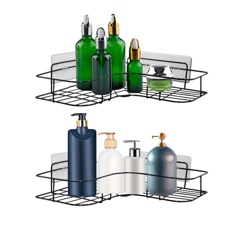 HopeFire 8 Pack Shower Caddy Adhesive for Replacement, Strong Transparent Adhesive for Shower Caddy Sticky Pads, No Drilling for Corner Shelf Basket, Bathroom Storage Shelves, Kitchen Racks and Soap Holder - Image 2