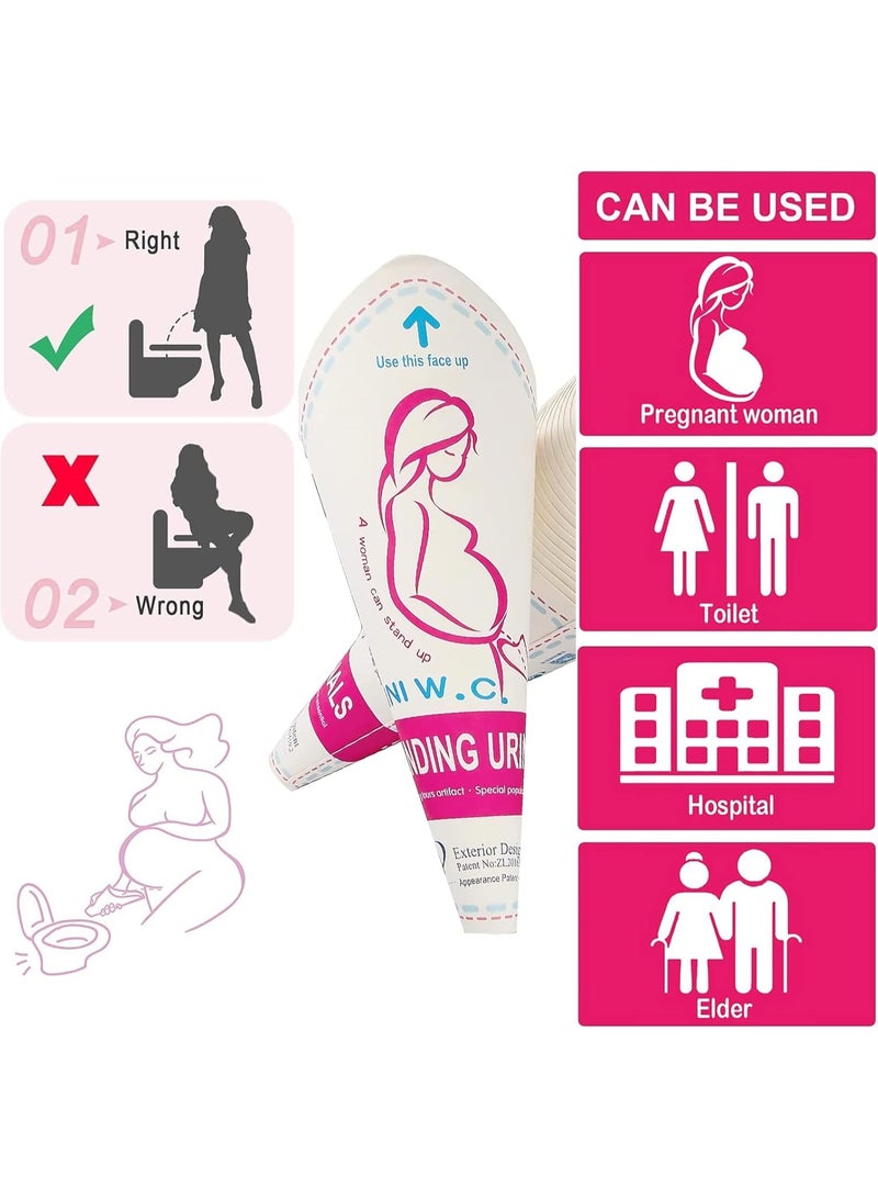 20 Pcs Disposable Portable Female Urination Device for Women, Female Urinal，Women Pee Cup Standing Up，Disposable Women Urinal for Women Female Pee Funnel. - Image 3