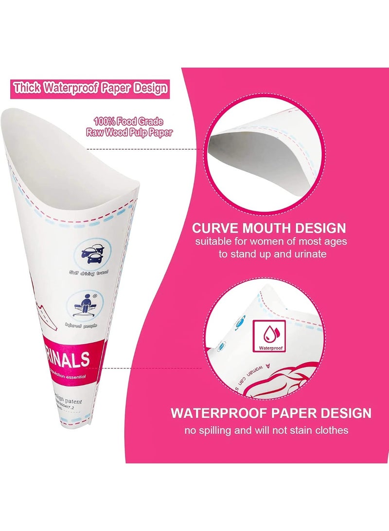 20 Pcs Disposable Portable Female Urination Device for Women, Female Urinal，Women Pee Cup Standing Up，Disposable Women Urinal for Women Female Pee Funnel. - Image 2