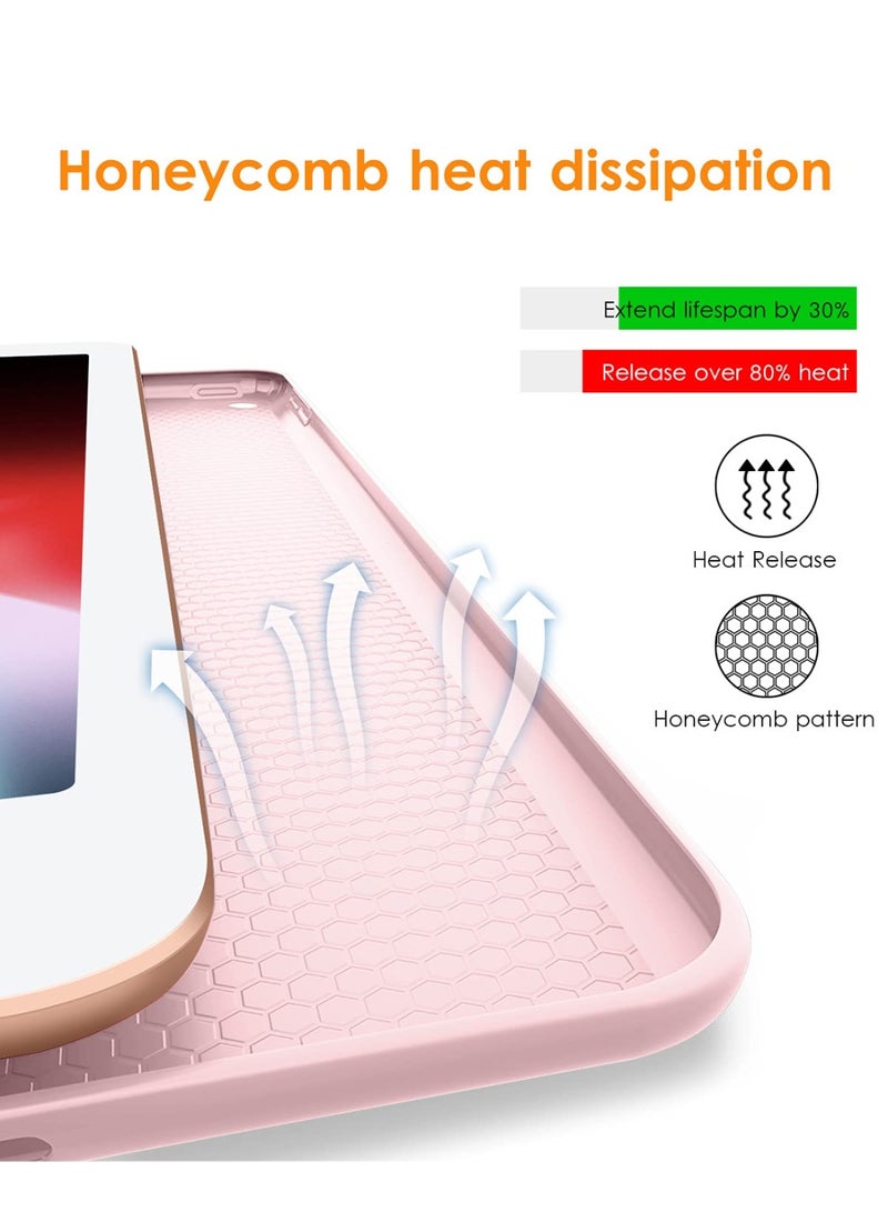 Case for  iPad Air 6th/7th 11 inch (24/25) / ipad Pro 11 inch (22/21/20/18) / ipad Air 4th/5th 10.9 inch（20/22), Auto Wake/Sleep, Slim Trifold Stand Protective Cover with Soft TPU Back, Pink - Image 3