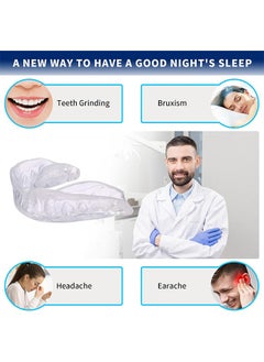 Glory Smile Mouth Guard For Clenching Teeth At Night, Upgraded Night Guards For Teeth Grinding, Pack Of 8 Moldable Mouth Guard Stops Bruxism And Teeth Clenching 2 Sizes With Two Travel Cases  - Image 2