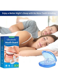 Glory Smile Mouth Guard For Clenching Teeth At Night, Upgraded Night Guards For Teeth Grinding, Pack Of 8 Moldable Mouth Guard Stops Bruxism And Teeth Clenching 2 Sizes With Two Travel Cases  - Image 5