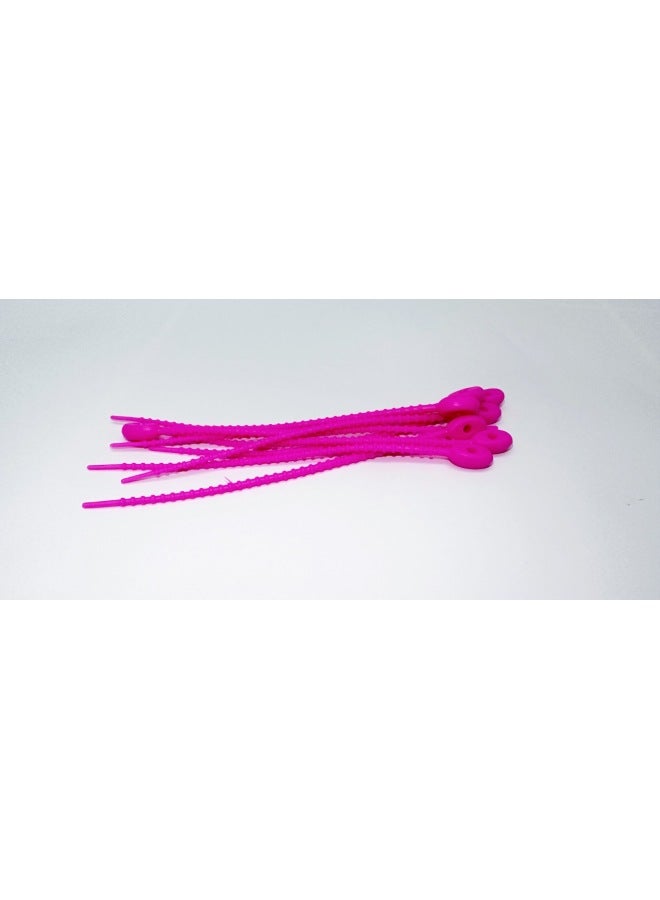 Loquat 220mm Tadpole Self-locking Data Cable Tie Storage Belt DIY Keychain Jewelry Blind Box Fashion Play Pendant Manufacturer-Color:Rose Red (15cm) - Image 1