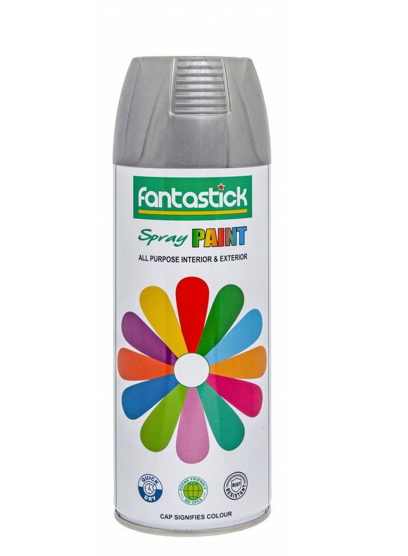 Fantastick 400ml All Purpose Spray Paint Silver Color - Image 1