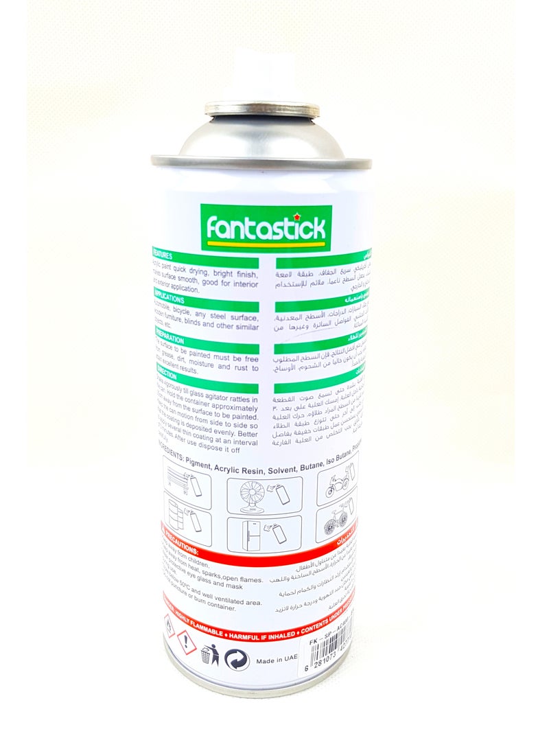 Fantastick 400ml All Purpose Spray Paint Silver Color - Image 3