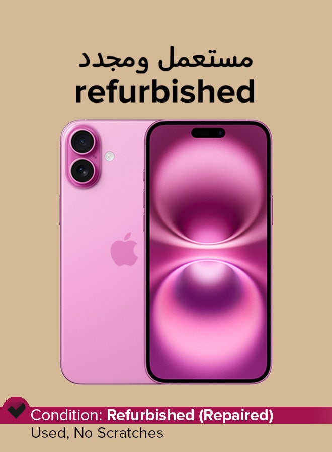 Apple Refurbished - iPhone 16 Plus 128GB Pink 5G With Facetime - Image 1