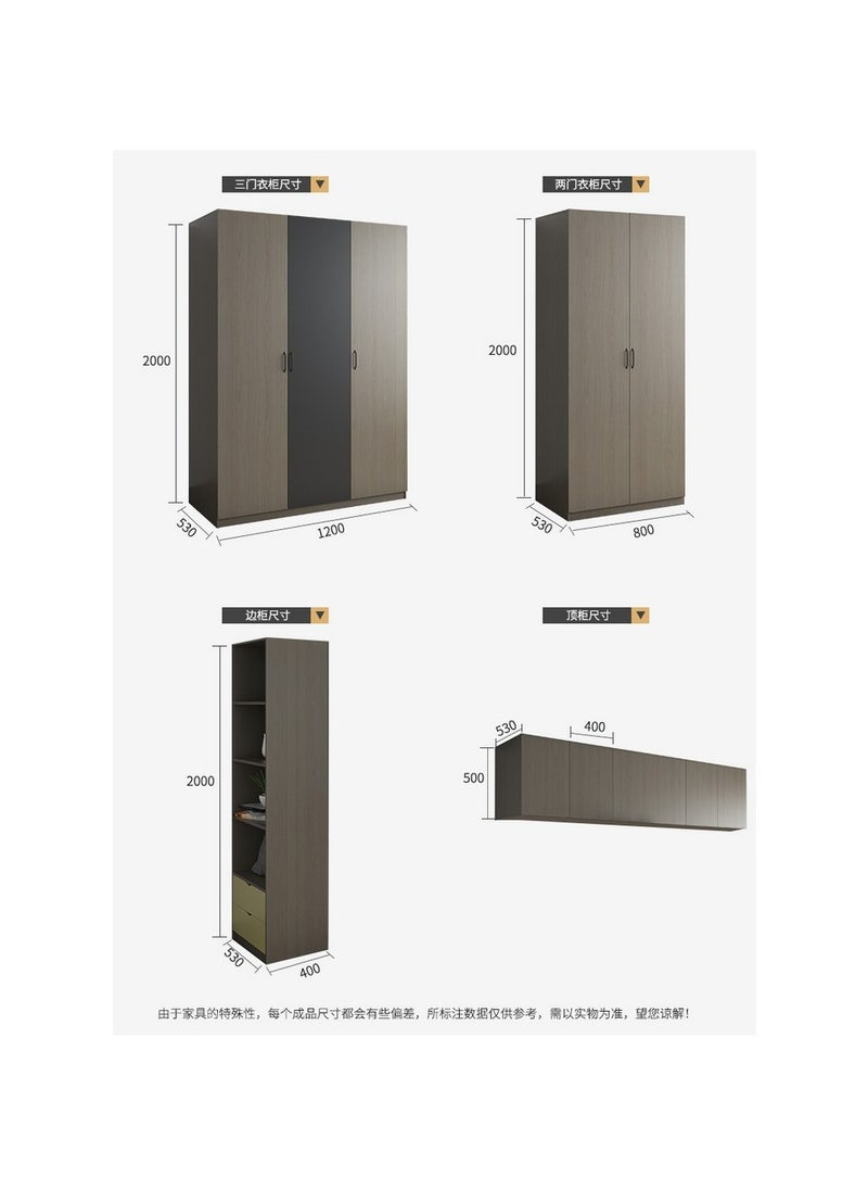 ROYALOAK Dexter 4-Door Wardrobe with Shelves & Drawer – Elegant Melamine Finish, Modern MDF Construction, Durable, Freestanding Design for Bedroom Storage  - Image 5