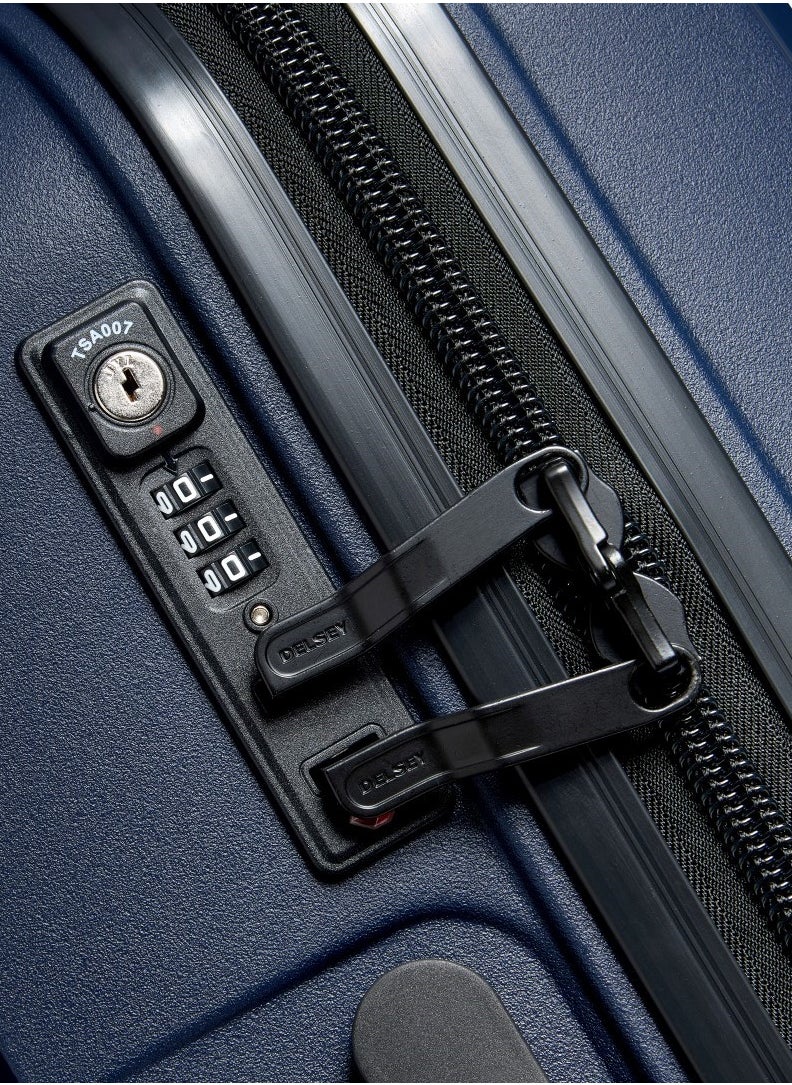 DELSEY - Belmont + Hardcase Double wheel luggage  suitcase 3pcs set (L+M+S) 55/71/83cm Blue - Image 1