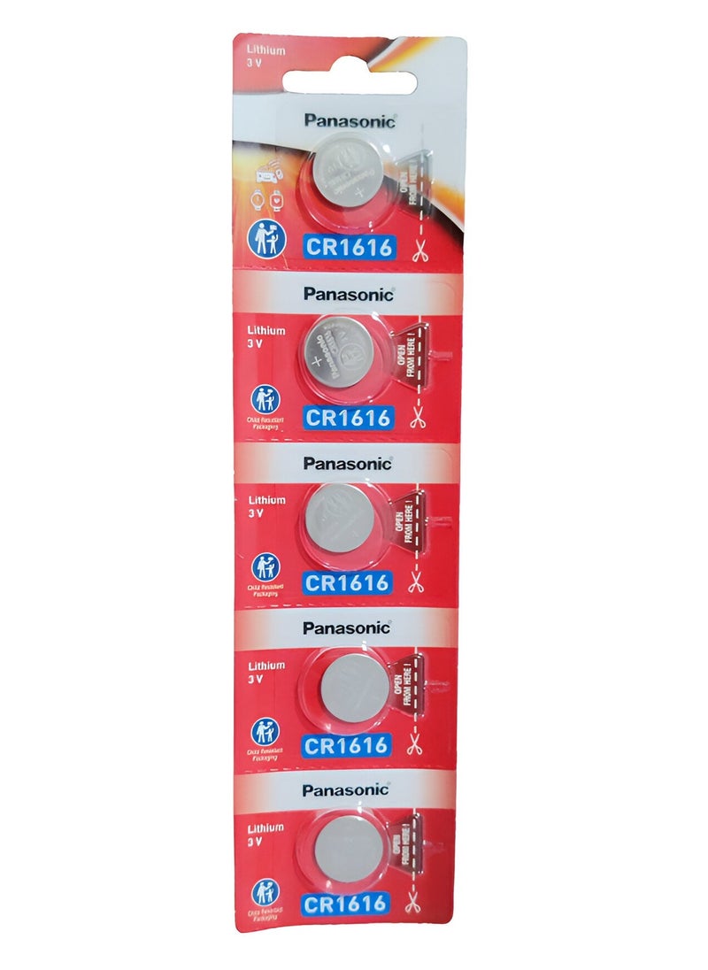 Panasonic CR1616 Lithium 3V Battery 5 Pcs 5g
