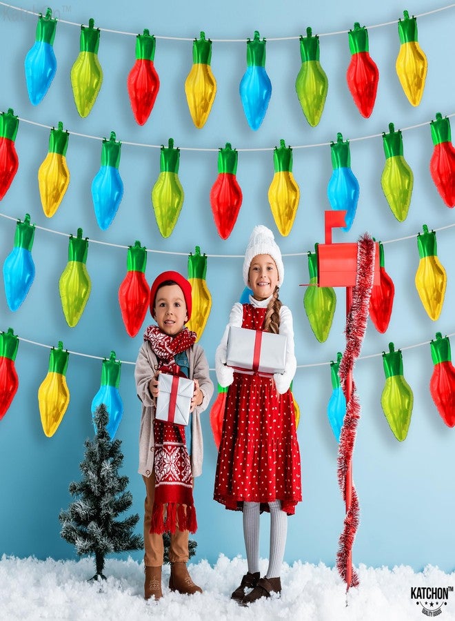 KatchOn, Multicolored Christmas Light Balloons - Large 18x10 Inch, Pack of 100 | Light Balloon for Christmas Decorations | Red, Blue, Green and Yellow Balloon for Xmas Decorations | Xmas Decor Indoor - Image 5