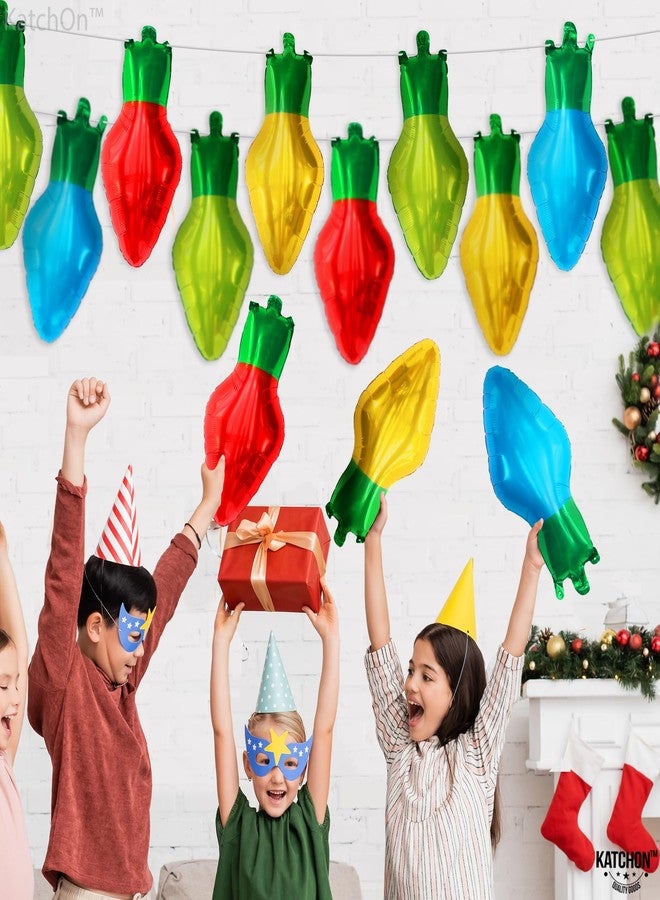 KatchOn, Multicolored Christmas Light Balloons - Large 18x10 Inch, Pack of 100 | Light Balloon for Christmas Decorations | Red, Blue, Green and Yellow Balloon for Xmas Decorations | Xmas Decor Indoor - Image 3