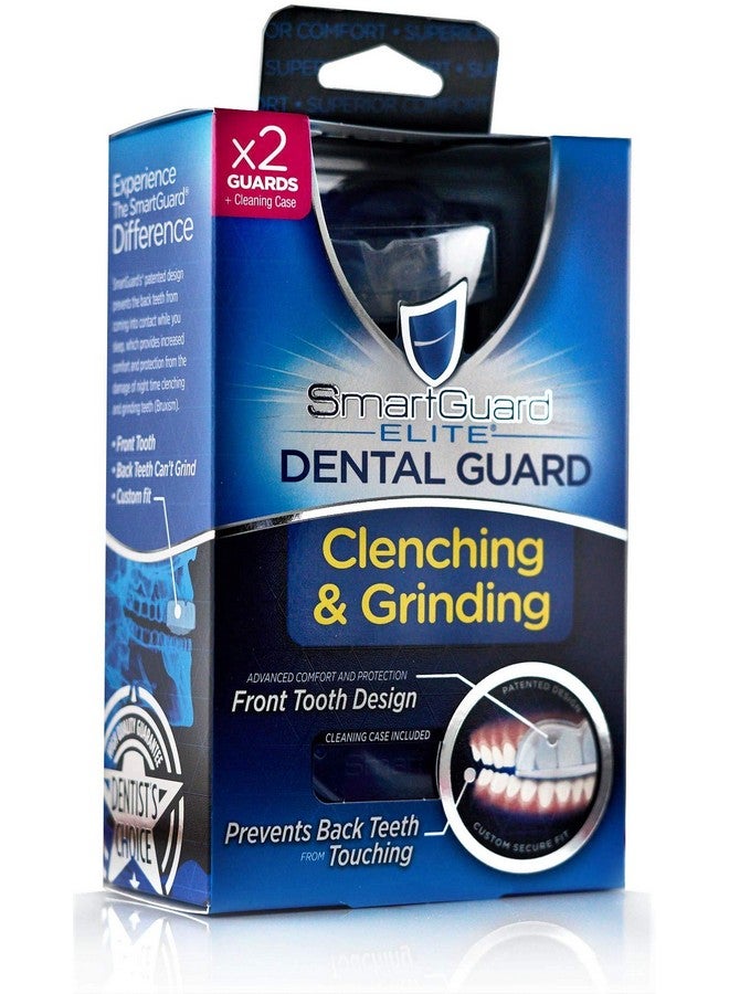 SmartGuard Dental Guard SMARTGUARD ELITE (2 Guards 1 Travel case) Front tooth Custom Anti Teeth Grinding Night Guard for Clenching - Dentist Designed - Bruxing Splint Mouth Protector for Relief of Symptoms - Image 1