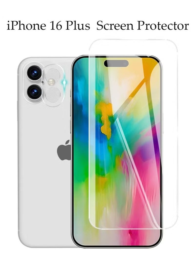 Generic iPhone 16 Plus Screen Protector,with [1 Pcs] Camera Lens Protector Ring Cover,9H Tempered Glass Screen Protector for iPhone 16 Plus,Case Friendly,Easy Installation,Anti-Scratch Film  - Image 1