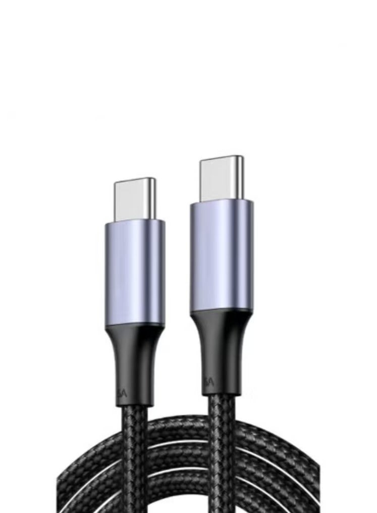 Captaintech 100W USB-C to USB-C Fast Charging Cable (6.6FT) – Compatible with iPhone 15 Series, MacBook Pro, iPad Pro, Samsung Galaxy S23/S22 Ultra, Dell XPS, Nintendo Switch & More ﻿ - Image 1