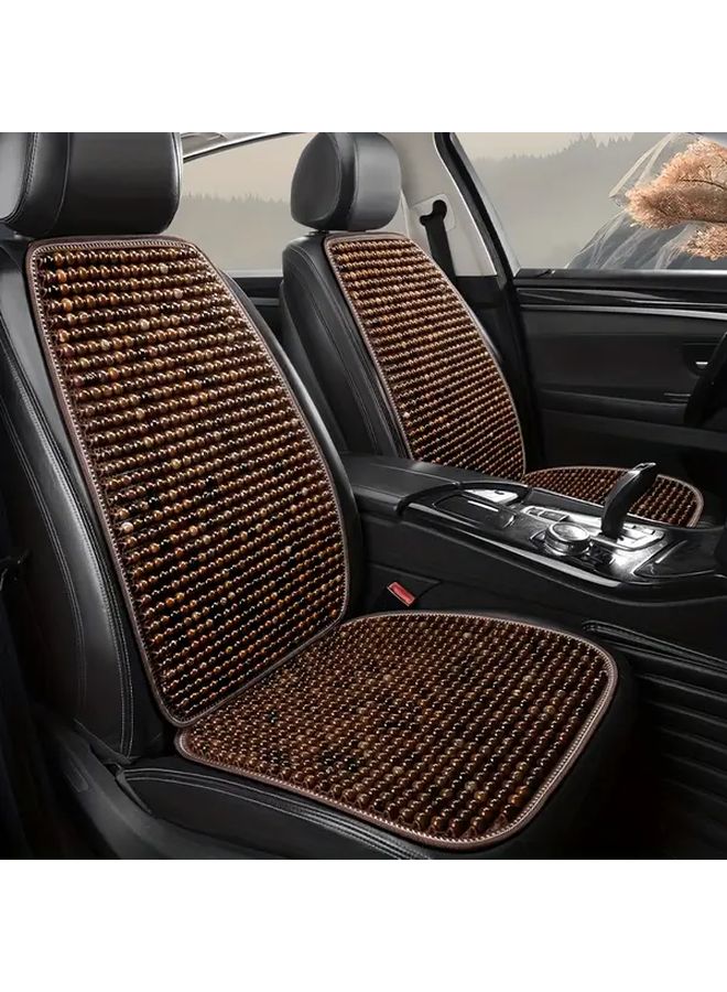 Car Seat Cushion Ergonomic Comfort Breathable Mesh Backrest Seat Beige And Khaki Headrest Non Slip Design All Season Use Durable Easy To Clean Noon - Image 4