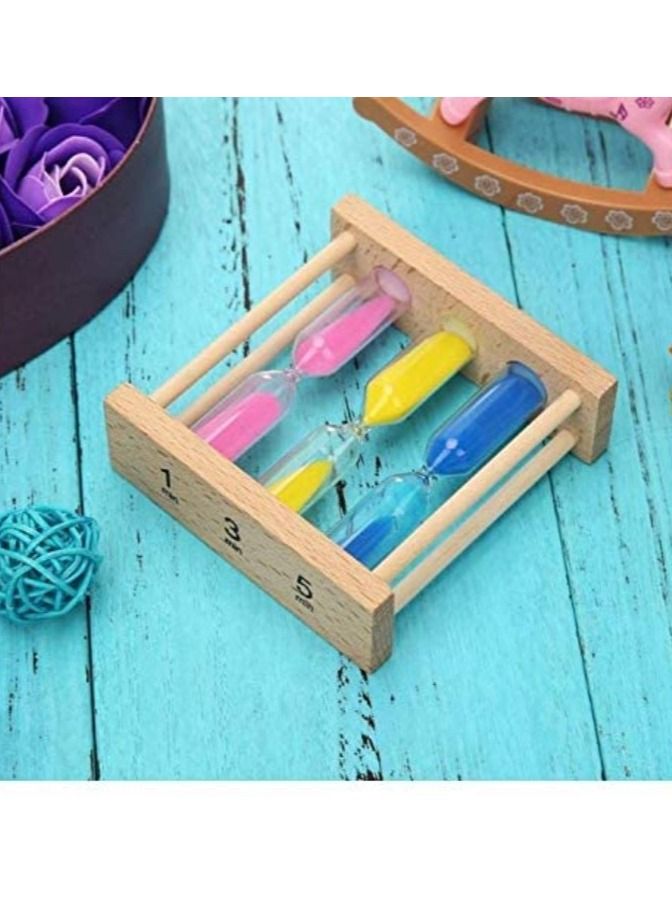 Rubik ساعة رملية بإطار خشبي مدتها 1/3/5 دقائق، هدية إبداعية عتيقة لتزيين المنزل والمكتب والمطبخ - Image 4