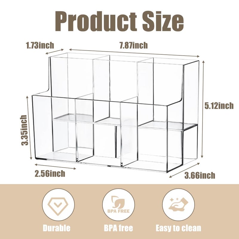 HAOPENGYOU 2-Tier Acrylic Drink Packet Organizer for Water Flavor & Hydration Powdered Mixes, Pantry Cabinet Kitchen Storage Holder Container (1 Pack) - Image 3