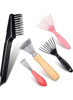 Patelai 5 Pieces Comb Cleaner Tool Set Hair Brush Cleaner Rake Comb Cleaning Brush Remove Comb Embedded Tool For Removing Hair Dust Different Combs Home And Salon Use  - Image 1