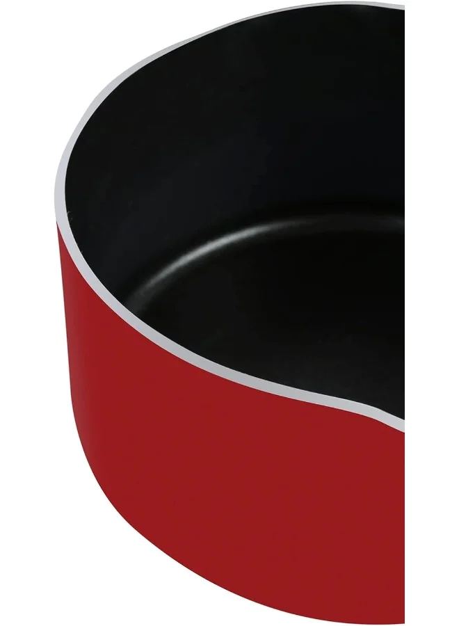 Prestige Prestige Classique Aluminium 14 CM Milk Pan | Non Stick Surface | Comfortable Grip Handle- Red Red 14cm