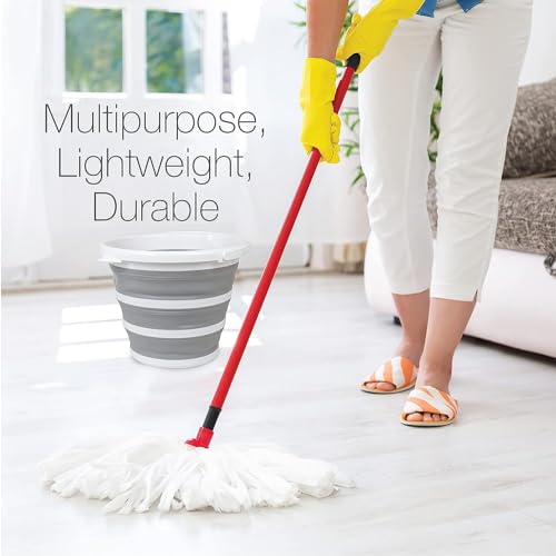 AARKRI SALES Collapsible Bucket Folding Gallon Cleaning Bucket Mop Bucket Foldable Portable Small Plastic Water Supplies for Outdoor Garden Camping Fishing Car Wash Space Saving (Multicolor) (5 L) - Image 4