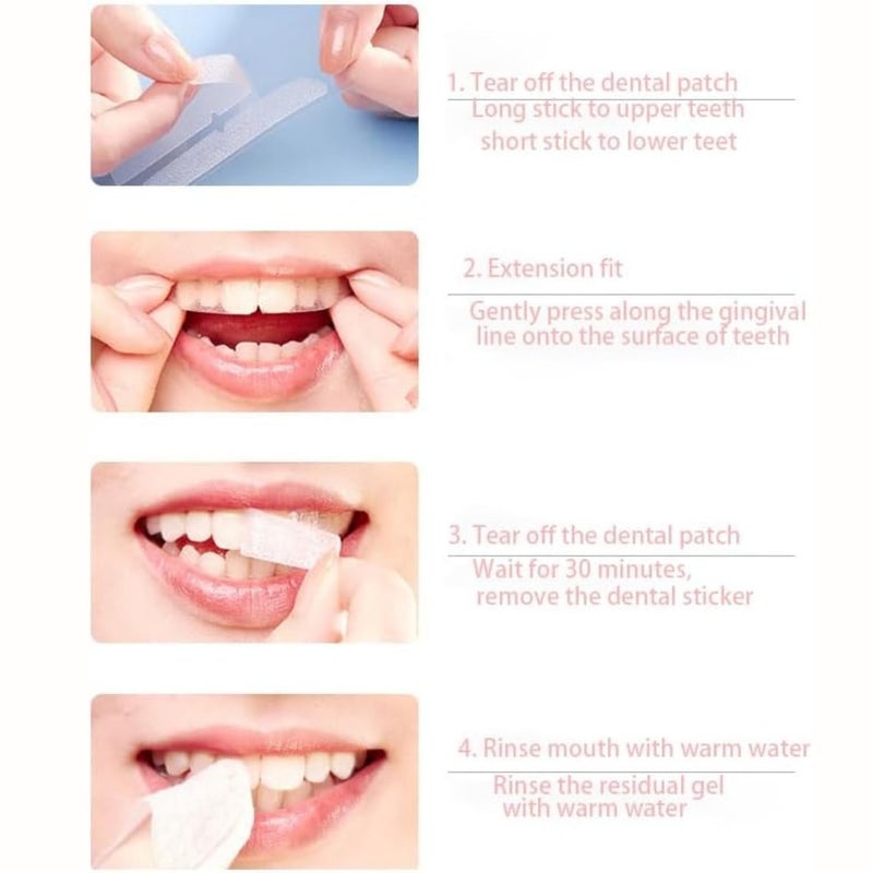 KIDWILL Teeth whitening strips for teeth sensitive, effective teeth whitener, reduced sensitivity white strips, helps remove smoking/coffee/soda/wine stain - Image 2