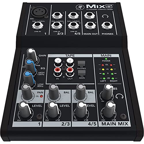 Mackie Mix5 5-Channel Compact Mixer, Black - Image 1