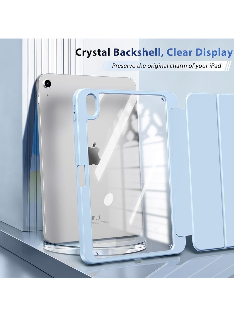 LEDIN Case for iPad (A16) 11th Generation 11 Inch 2025, iPad 10th Generation Case 10.9 Inch 2022 with Pencil Holder,Slim Protective Cover with Clear Back Shell,Auto Wake/Sleep, (Blue) - Image 3