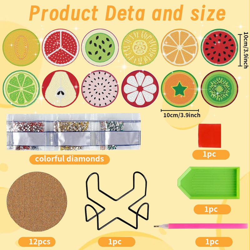 Strictly Selected Diamond Painting Coasters Handmade Diy Suit Acrylic Point Drill Heat Insulation Pad Cork Bottom Non-Slip Coasters - Image 5