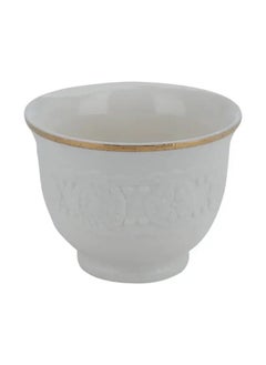 Alsaif Gallery White coffee cups with flowers pattern 12 pieces  - Image 3