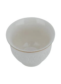 Alsaif Gallery White coffee cups with flowers pattern 12 pieces  - Image 2